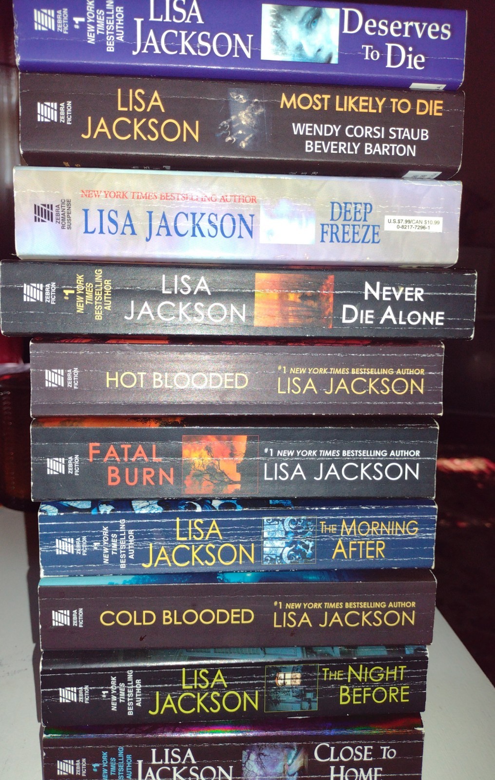 Lisa Jackson Paperback Novels Lot of 10 Mixed Titles Mystery Thriller