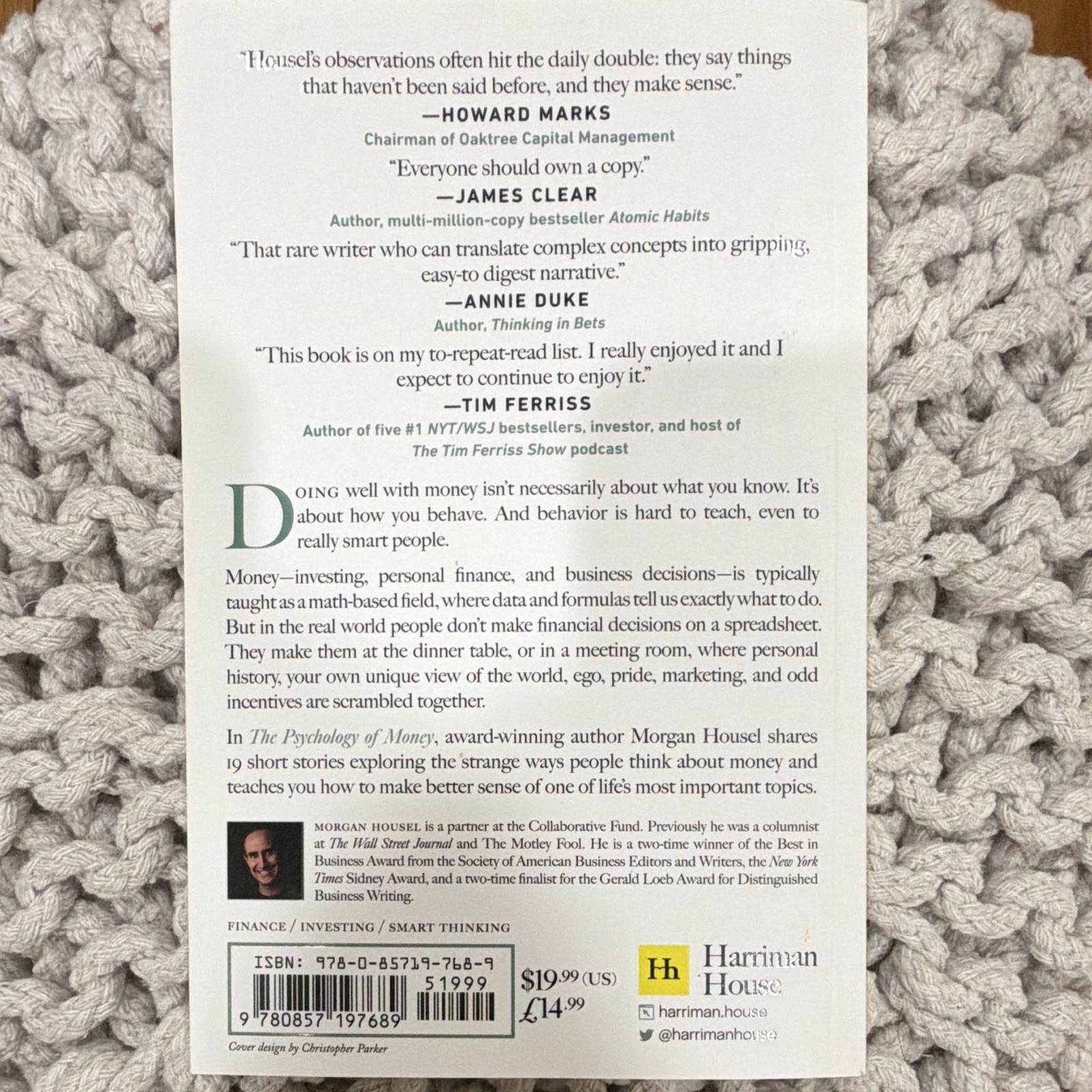 Morgan Housel The Psychology Of Money Book Paperback Brand New