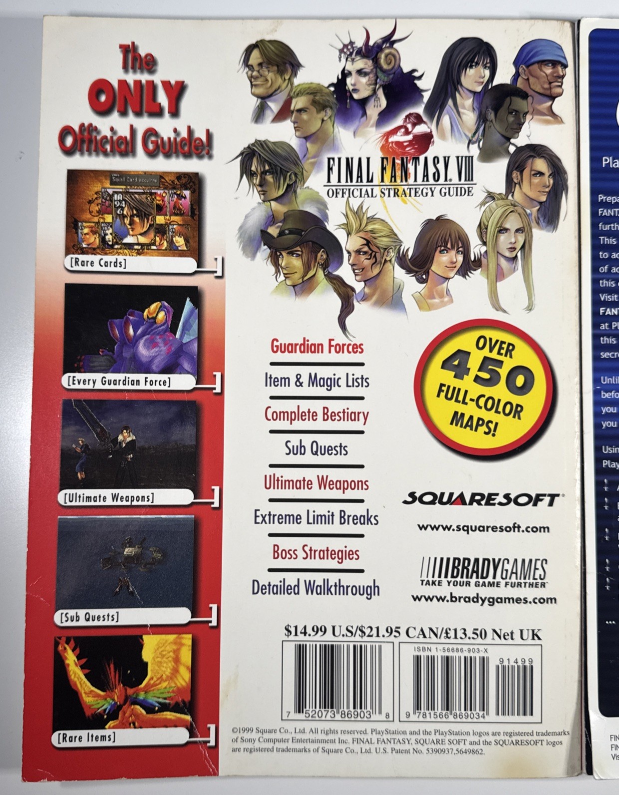 Brady Games Final Fantasy 8 9 10 Official Strategy Guides PS PaperBack Rare Lot