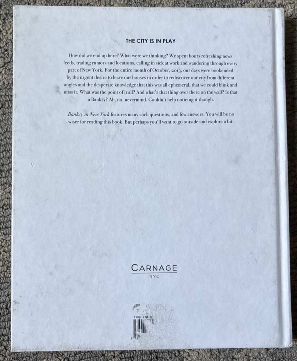 Bansky In New York Ray Mock Carnage NYC HC