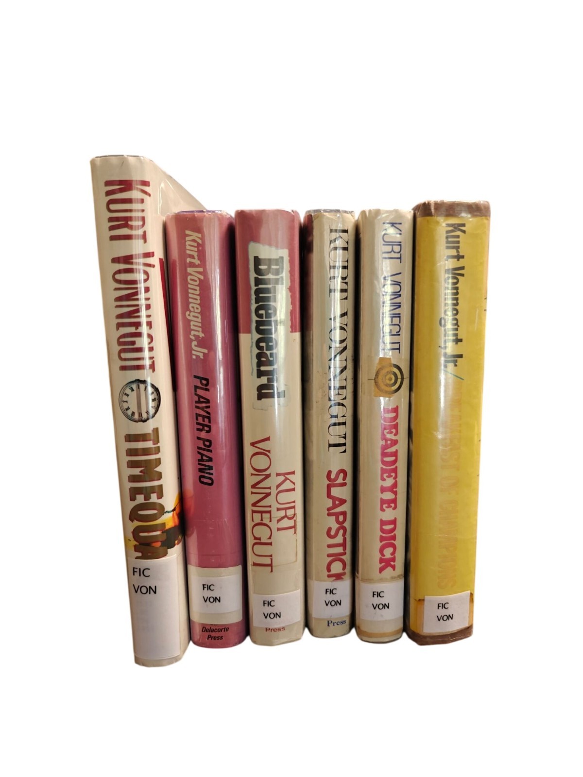 Kurt Vonnegut Lot Of 6 Hardcover Books Ex-Library Classic Literary SciFi