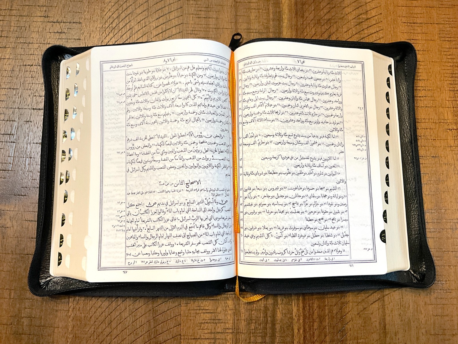 Arabic Bible, Van Dyck Version, Black Leather Zipper, Thumb Index, Classical