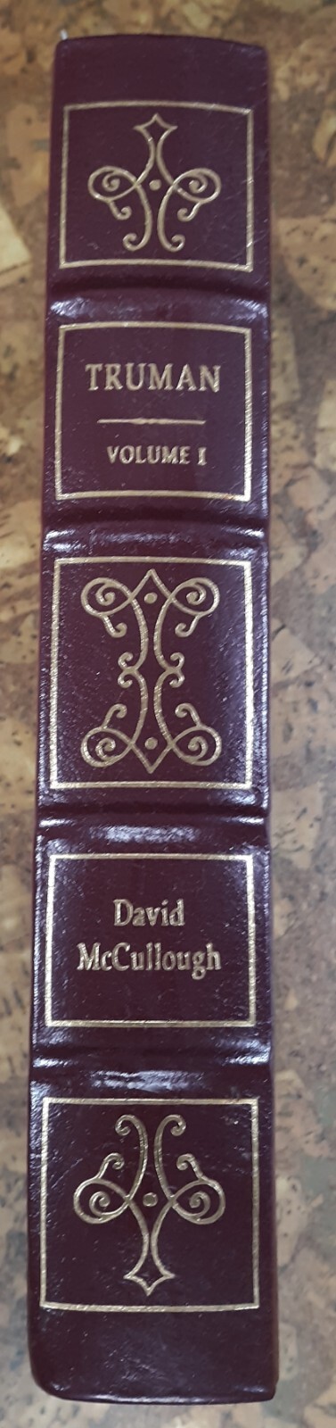 TRUMAN David McCullough SIGNED Easton Press Volume 1 *PAGE EDGE DAMAGE*