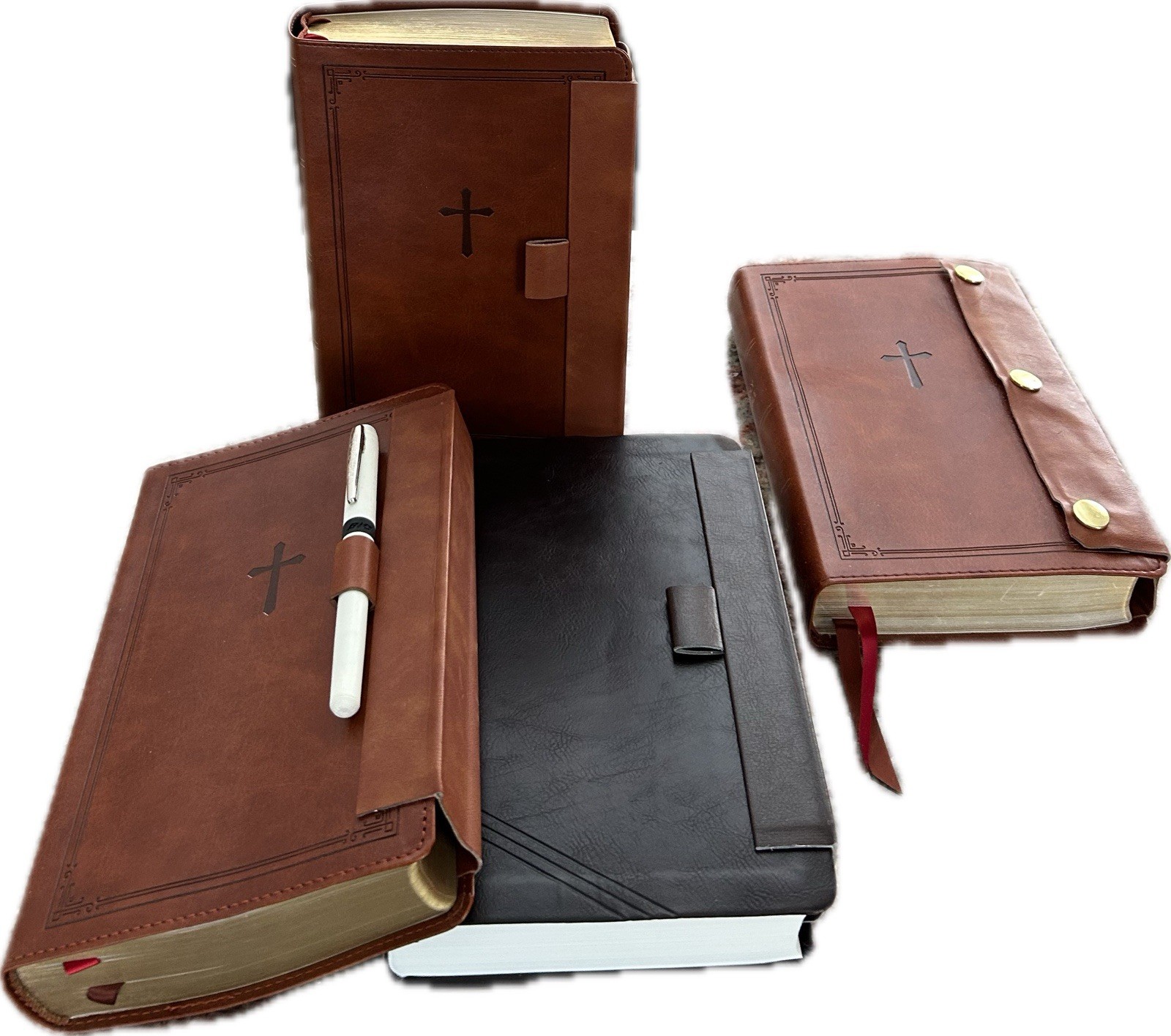 MAGNETIC CLOSURE NKJV LARGE PRINT(10.5pt) CUSTOM ENGRAVED Personal Bible