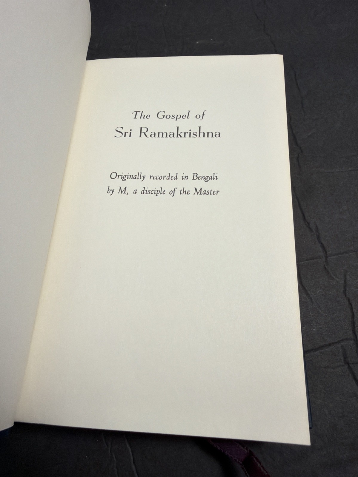 The Gospel Of Sri Ramakrishna Abridged Hardcover 1974