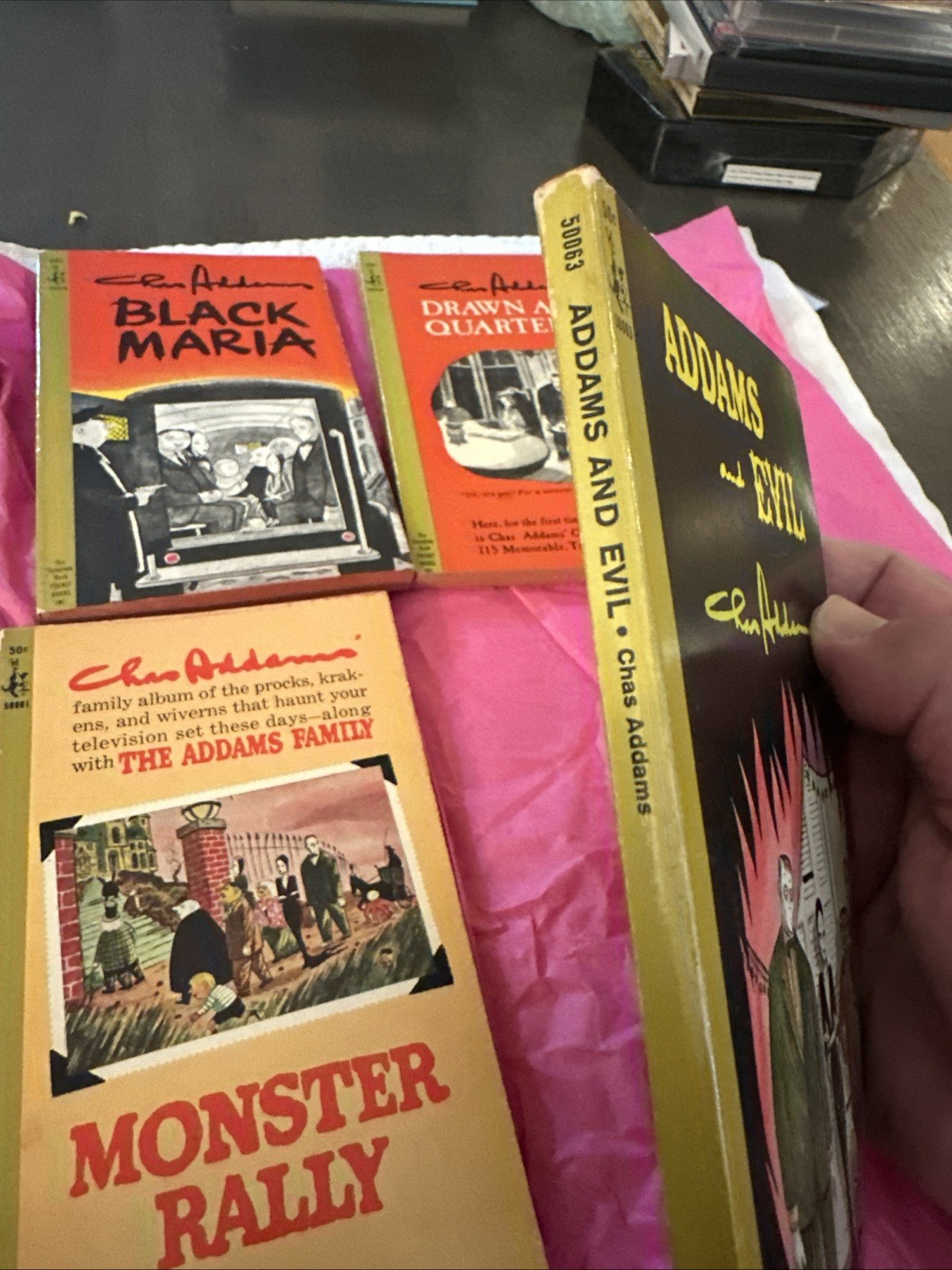 Lot Of 5 Vintage Addams Family Paperback Books Original Pocket Books Wednesday