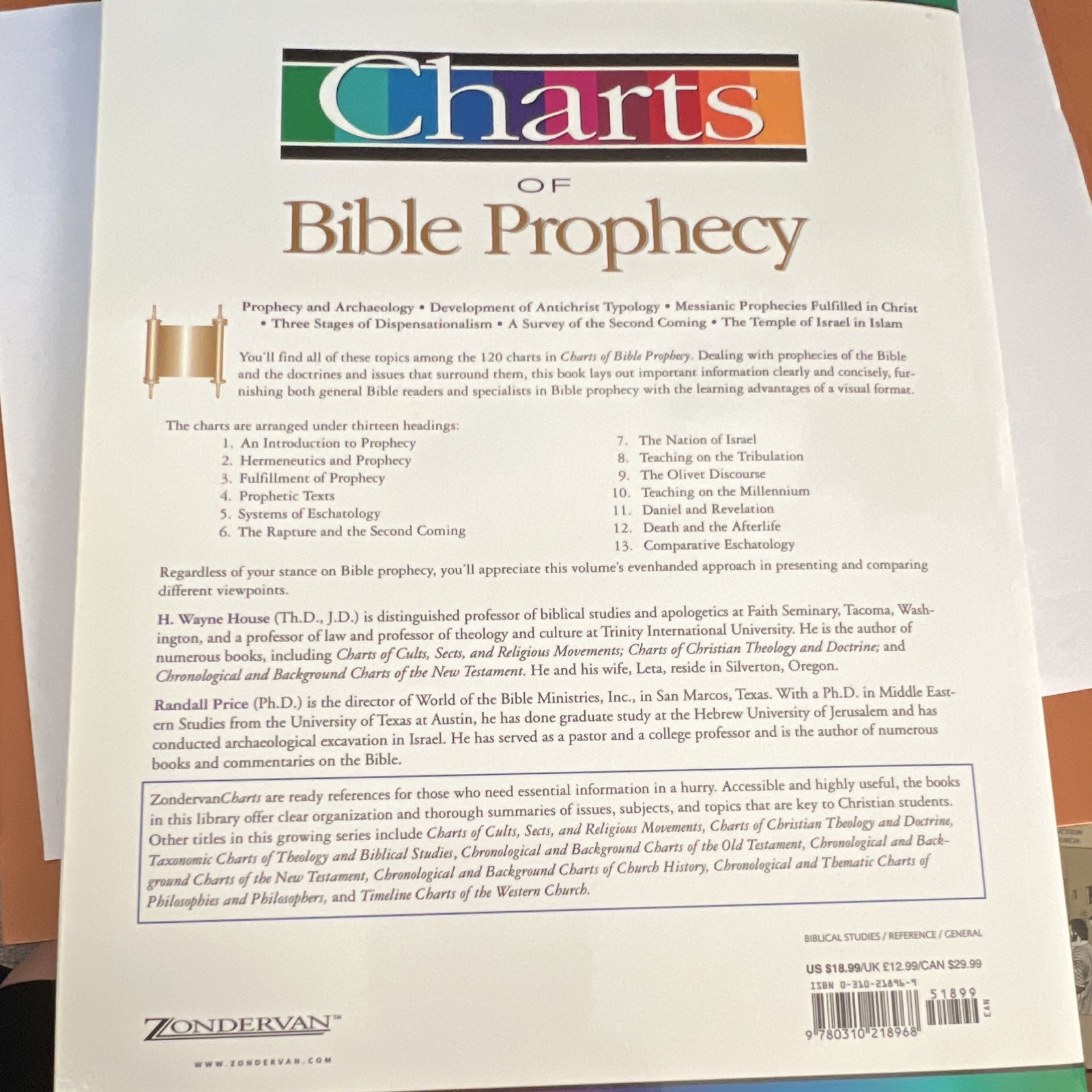 Zondervan Charts of Bible Prophecy House Price 2003 Trade Paperback Religion