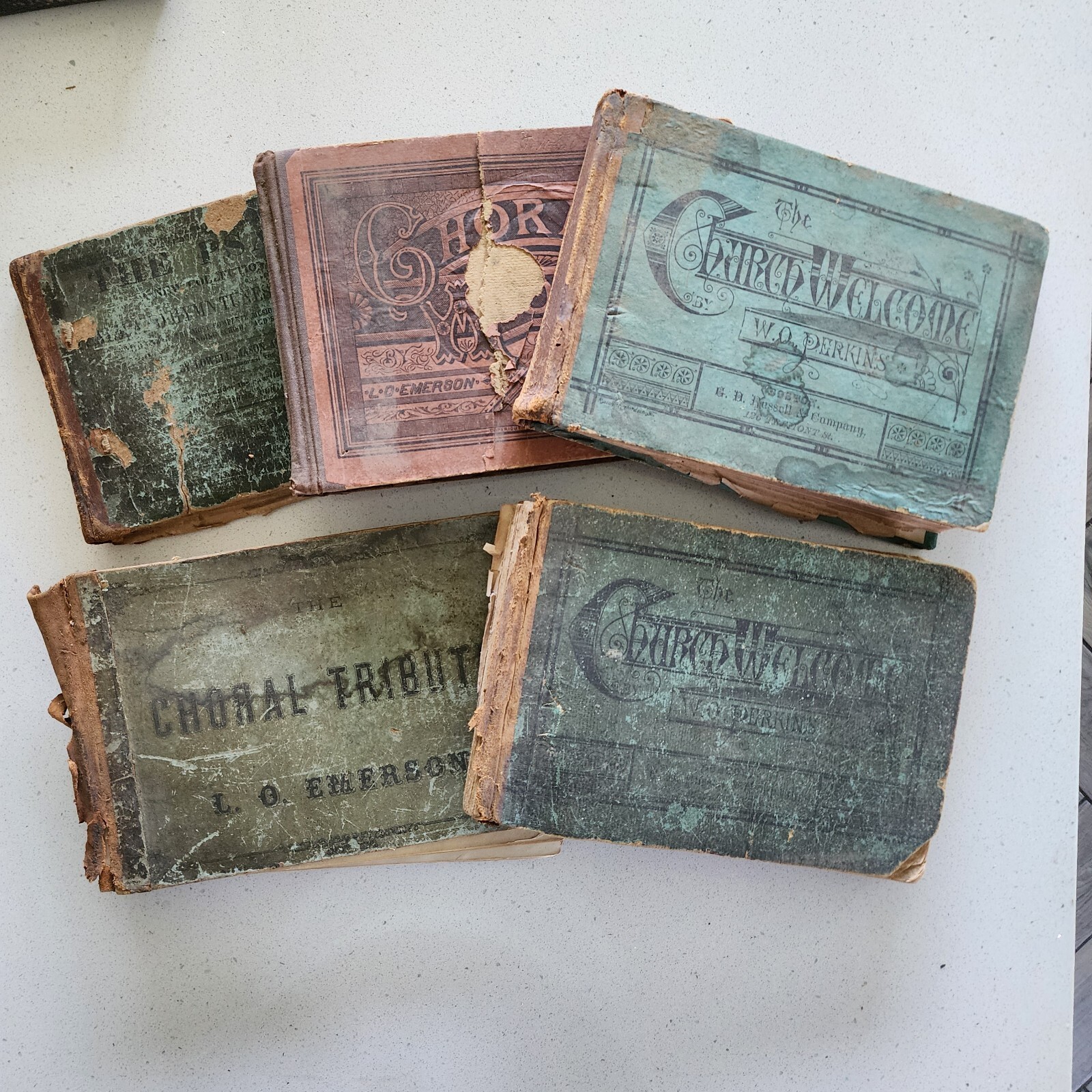 Five Antique 1873-1884 Victorian Hymn & Sunday School Song Books – Rustic Decor