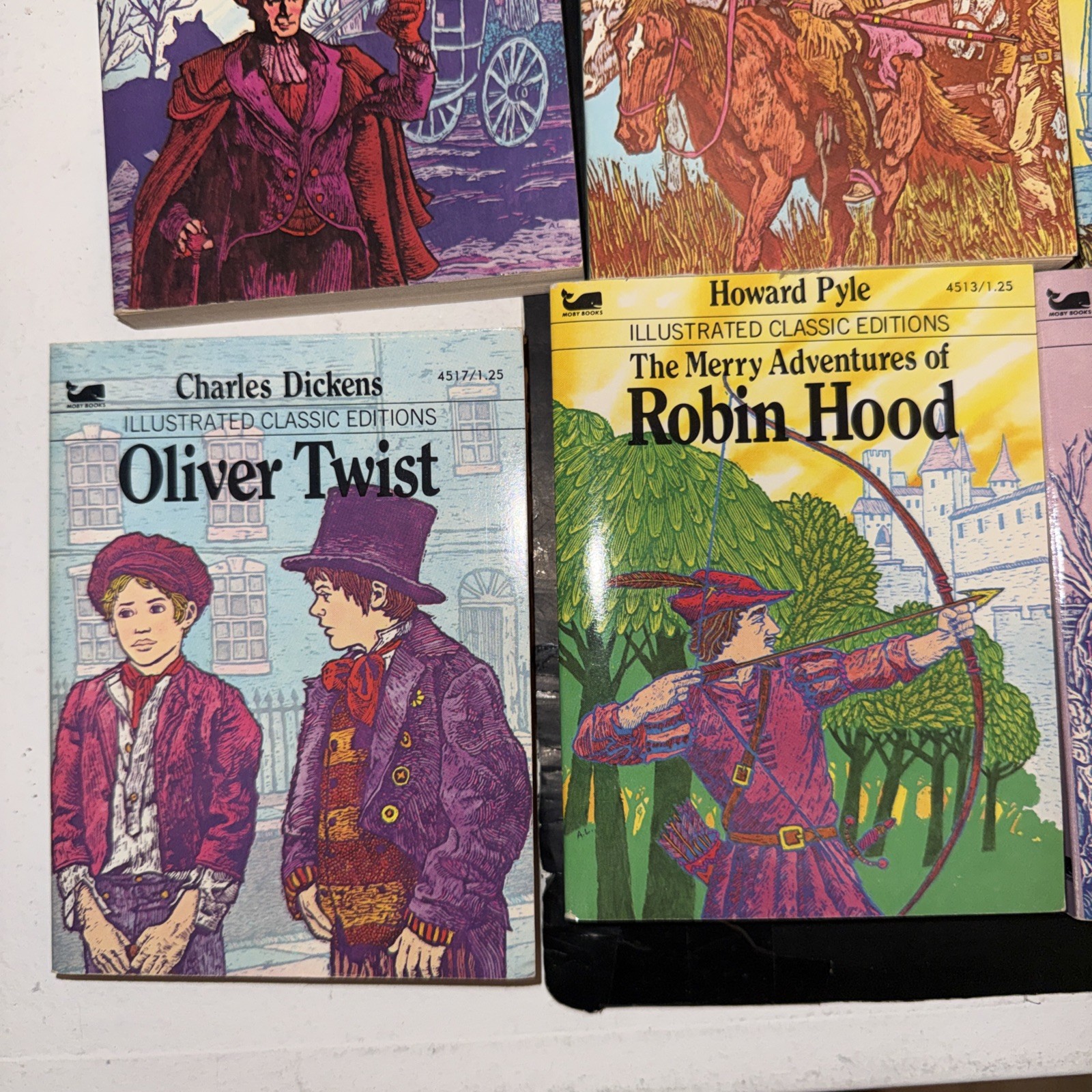 Vintage Set of 12 Illustrated Classic Editions Mini Paperbacks Books