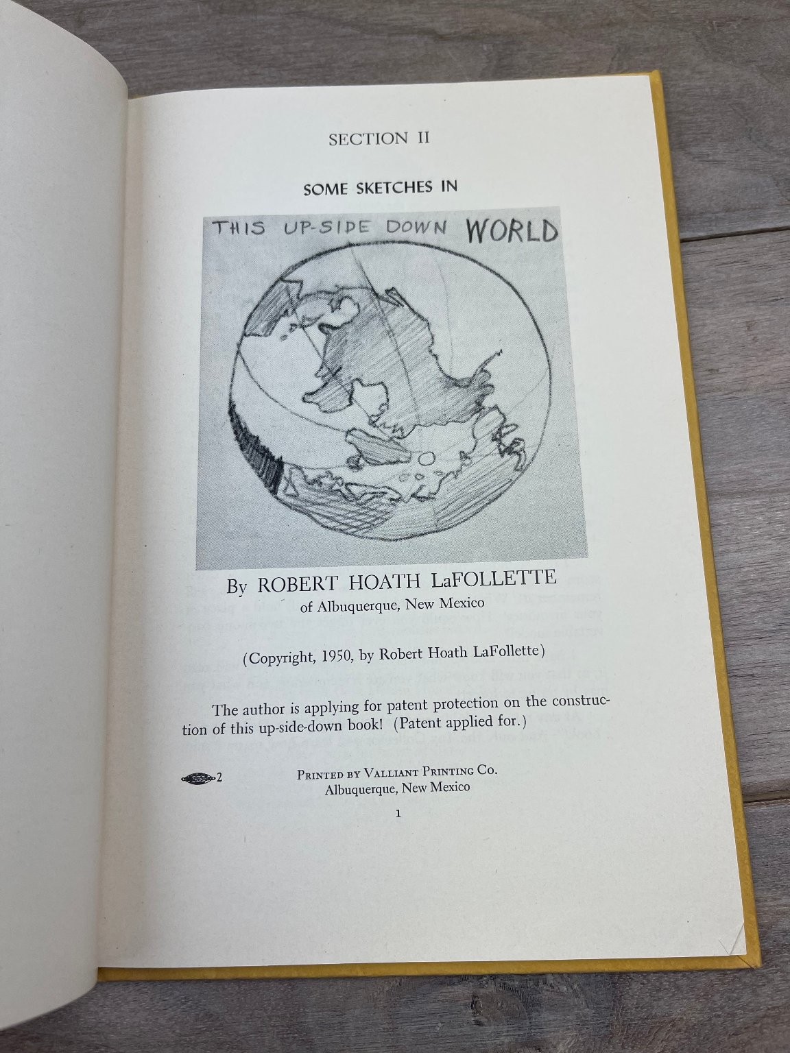 Eight Notches Robert Hoath LaFollette 1950 Upside-Down Book Valliant