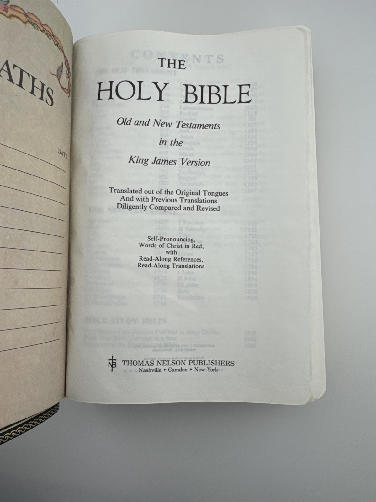 Nelson Giant Print Bible KJV Bonded Leather (Open Box) 544 Black -SHIPS FREE!