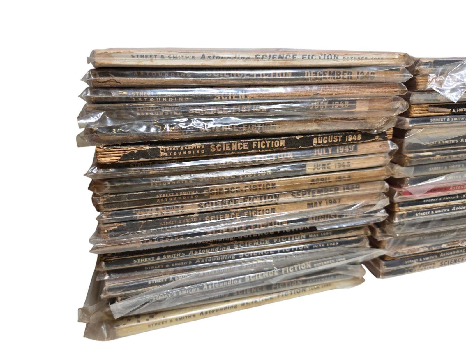VTG Astounding Science Fiction Pulp Magazine Books Lot of 56 1940s 1950s 1960s