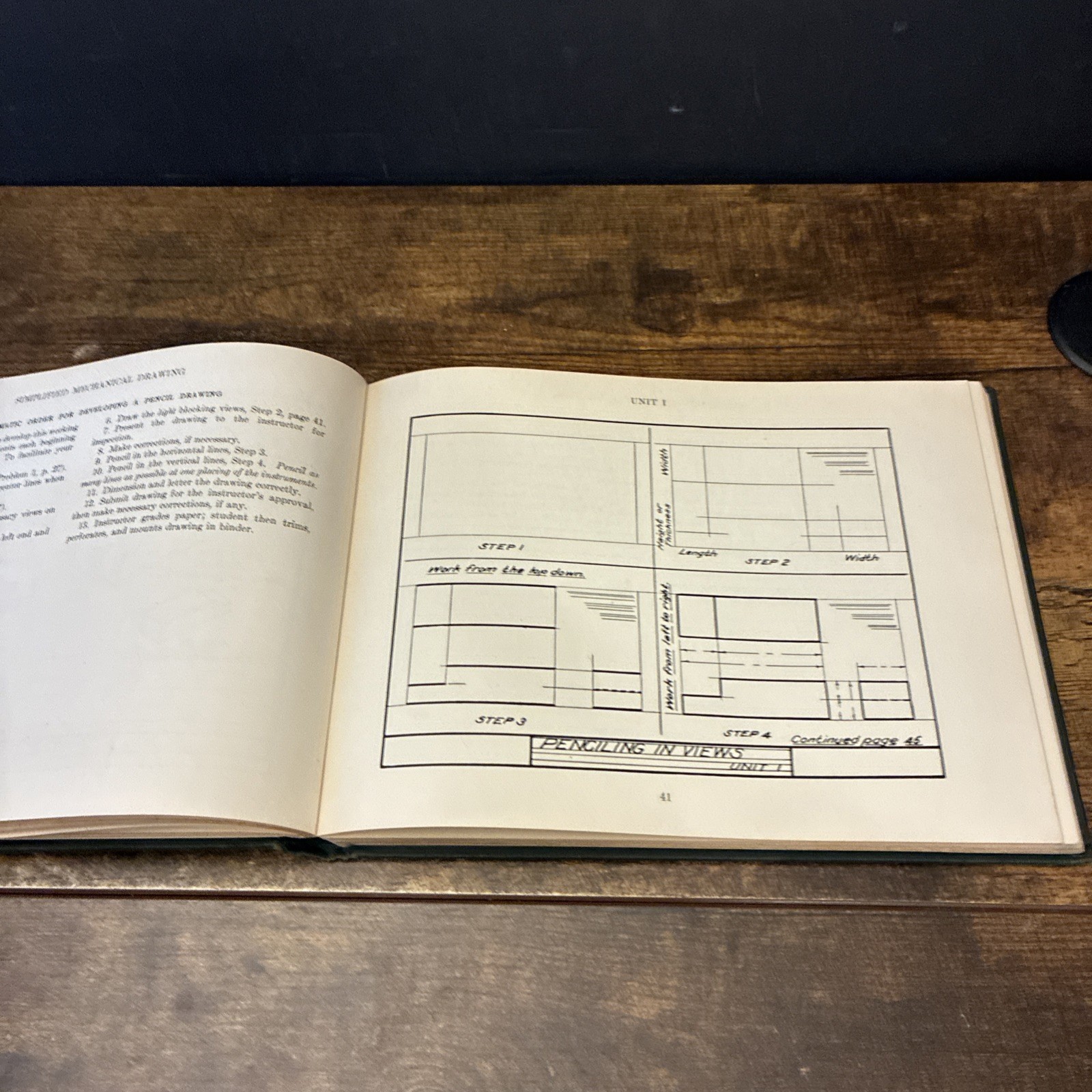 SIMPLIFIED MECHANICAL DRAWING Thurman Crook 1928 First Edition Third Impression