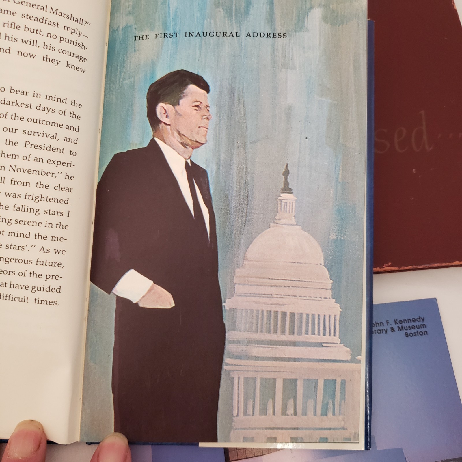 John F Kennedy Book Lot of 3 + Postcard JFK Library + Photo from Phila Inquirer