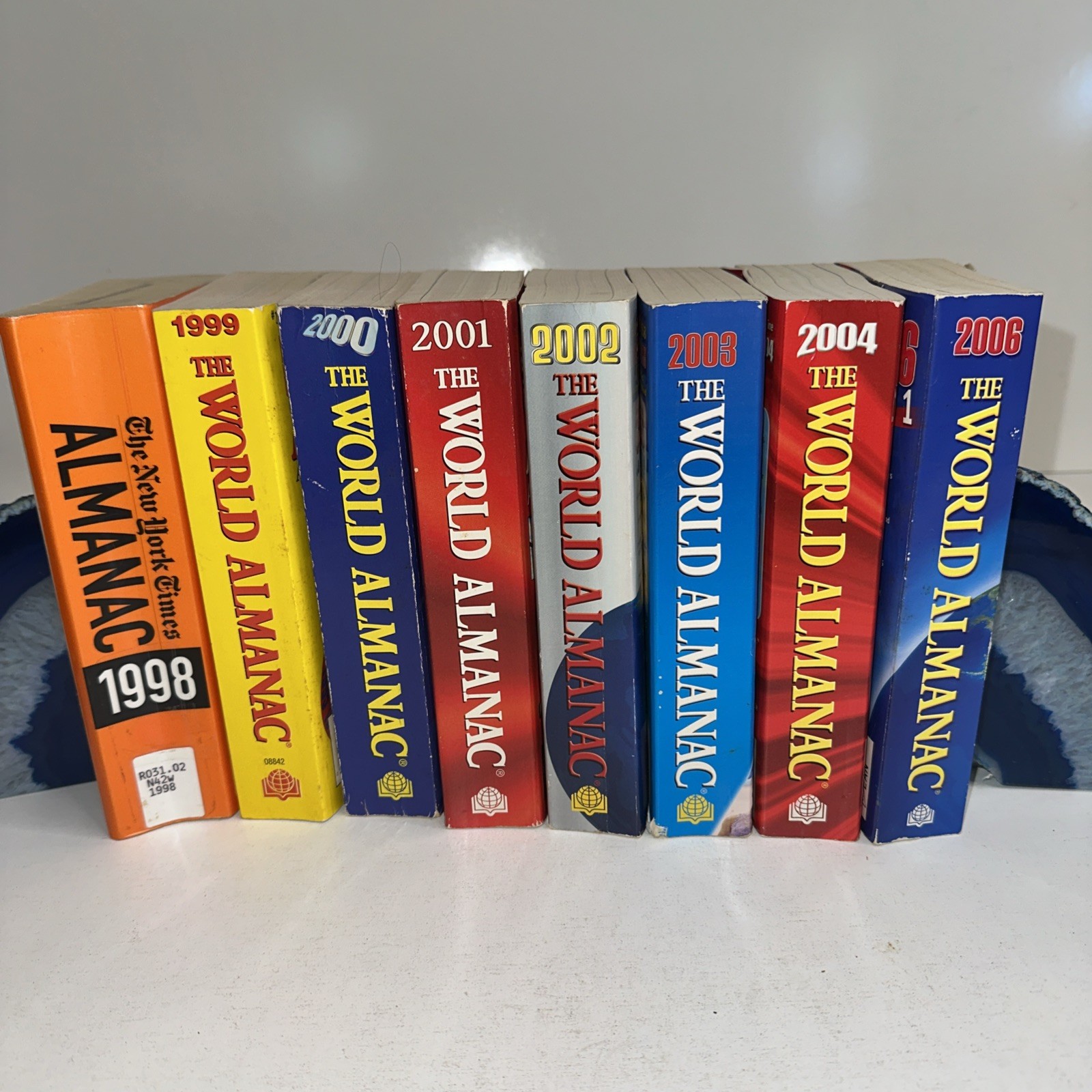 The World Almanac and Book of Facts 8 Book Lot 1998-2006- Paperback