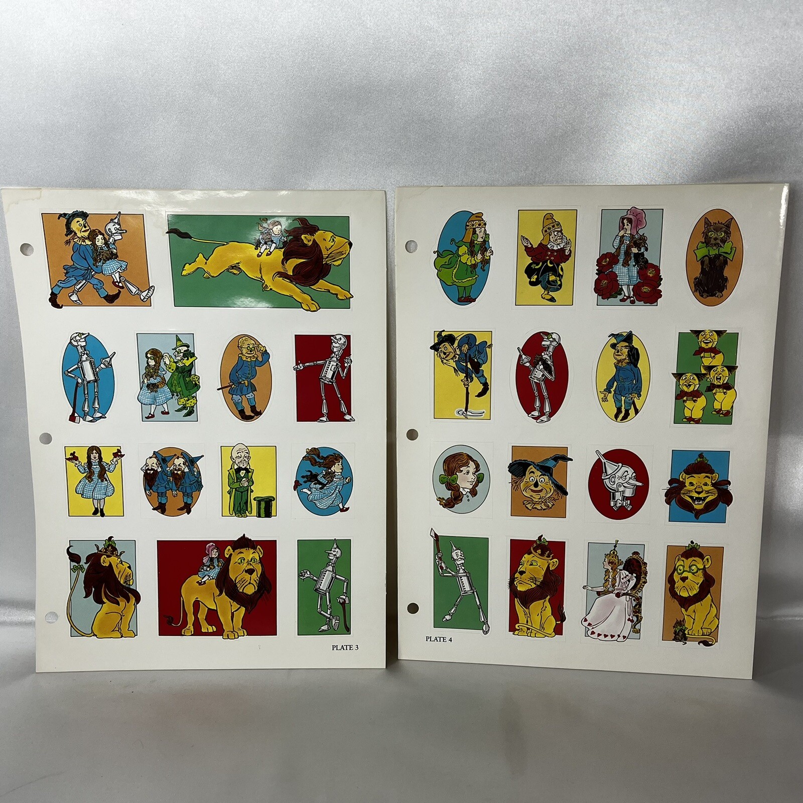 The Wizard Of Oz Coloring Story Book 4 Sheets Color Stickers