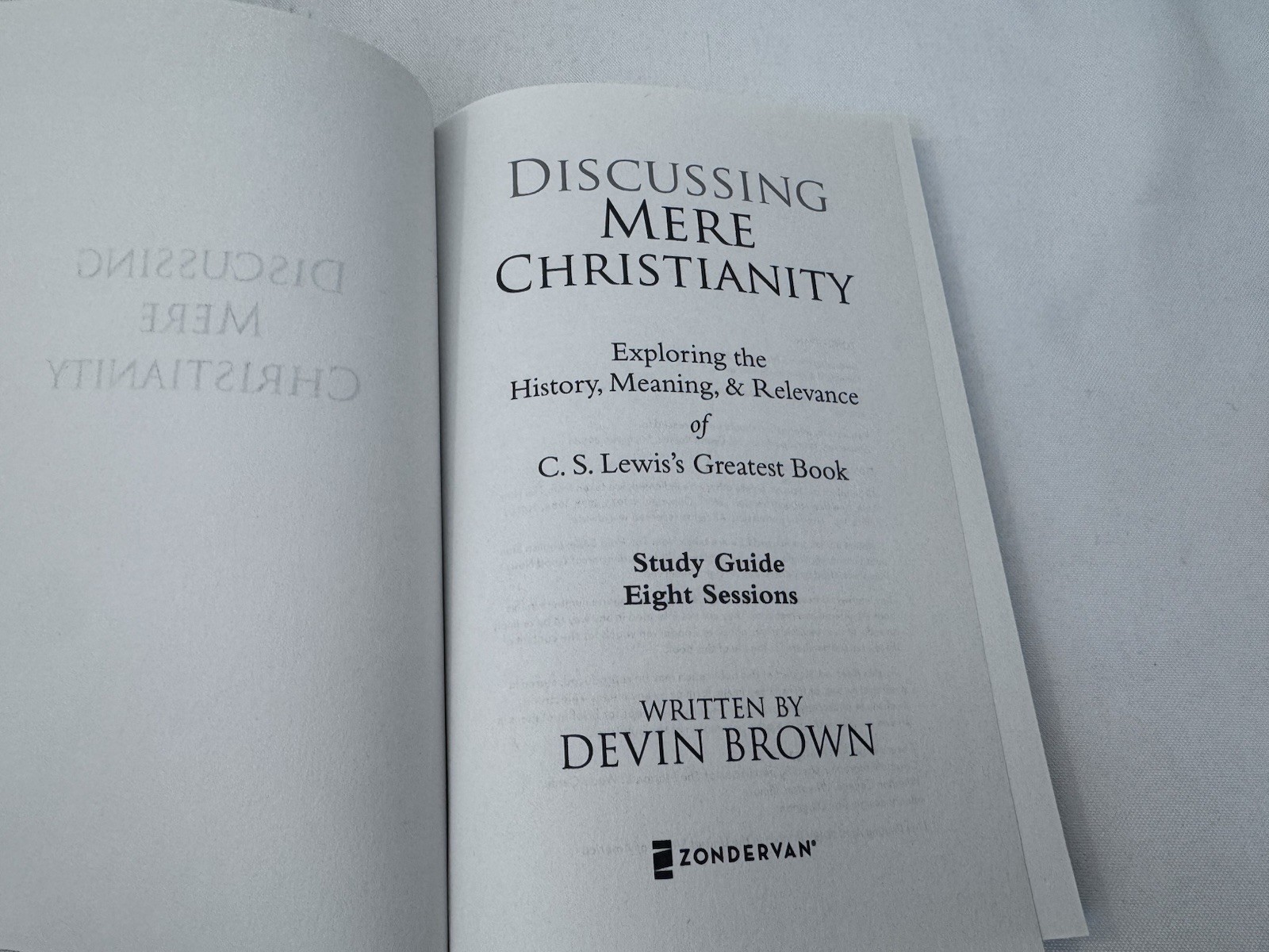 Pair Of Books C S Lewis Mere Christianity & Discussing Mere Christianity Guide