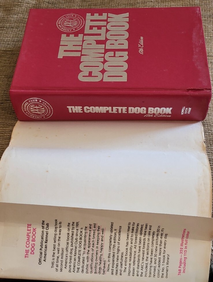 The Complete Dog Book 17th Edition Vintage 1986 American Kennel Club Reference