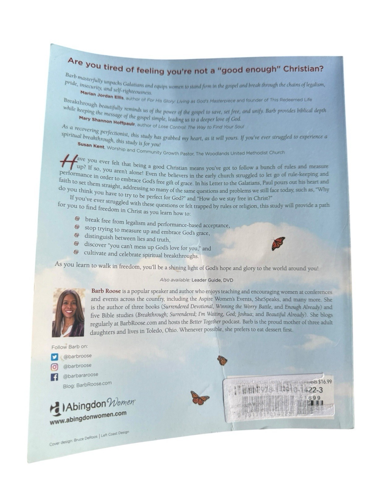 Breakthrough Finding Freedom in Christ Barb Roose Galatians Bible Study Workbook