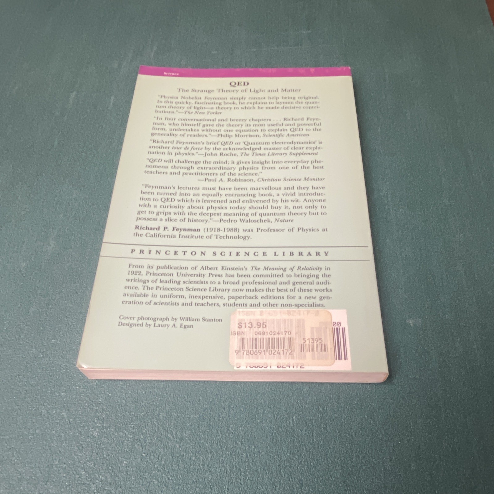 Richard P. Feynman QED: Strange Theory of Light & Matter PB Princeton 1988