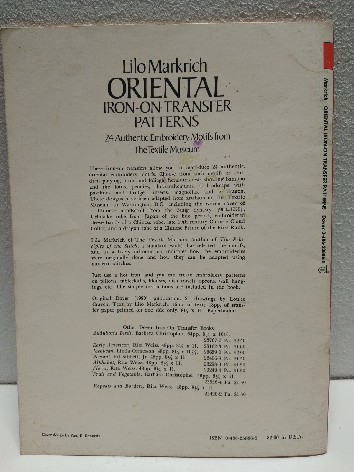Oriental Iron-On Transfer Patterns Lilo Markrich embroidery motives textile PB