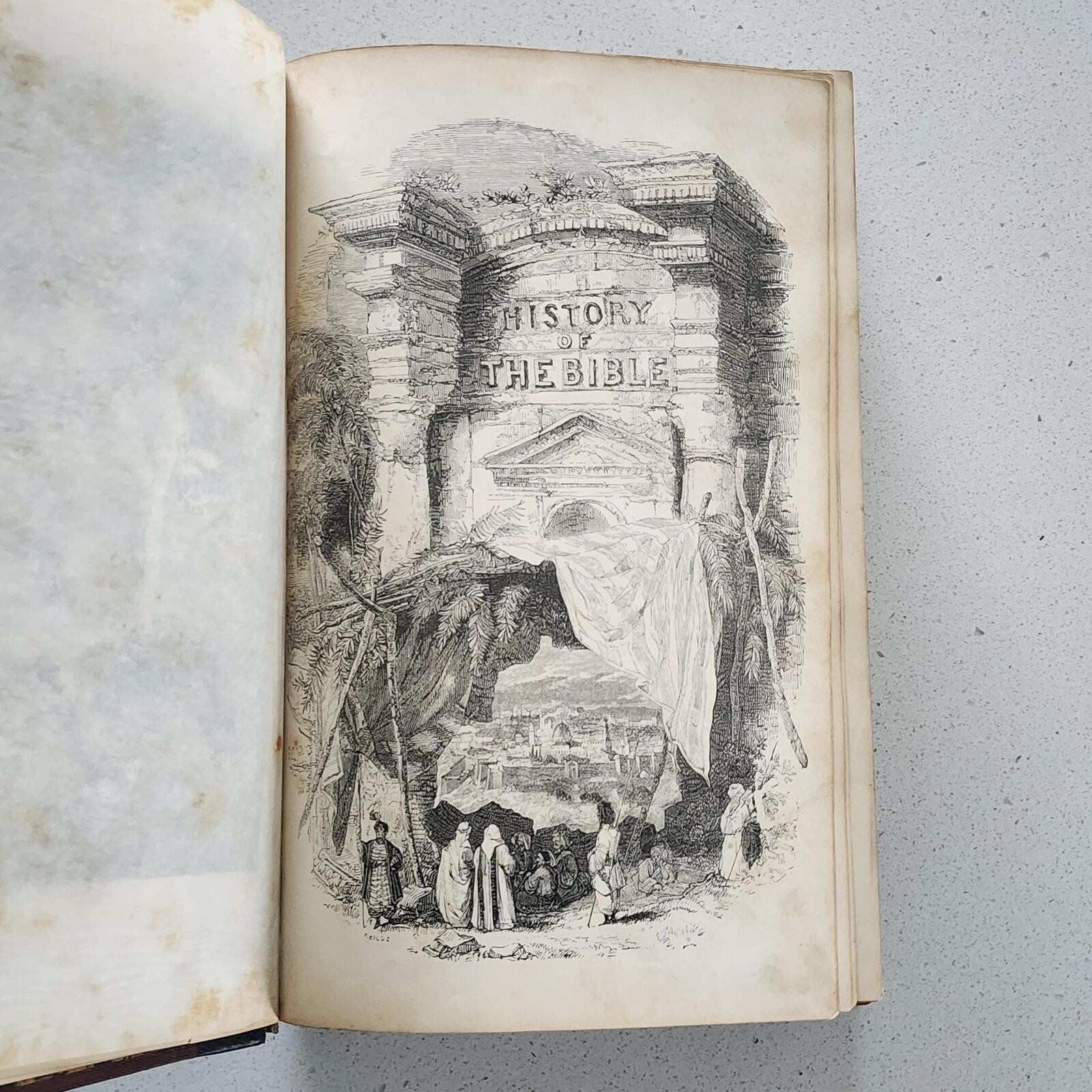 1868 Illustrated History of the Holy Bible by John Kitto HC Henry Bill