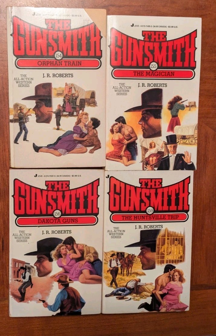 The Gunsmith Lot of 16 by J.R. Roberts (44, 120-126, 128-129, 150, 153-156, 159)