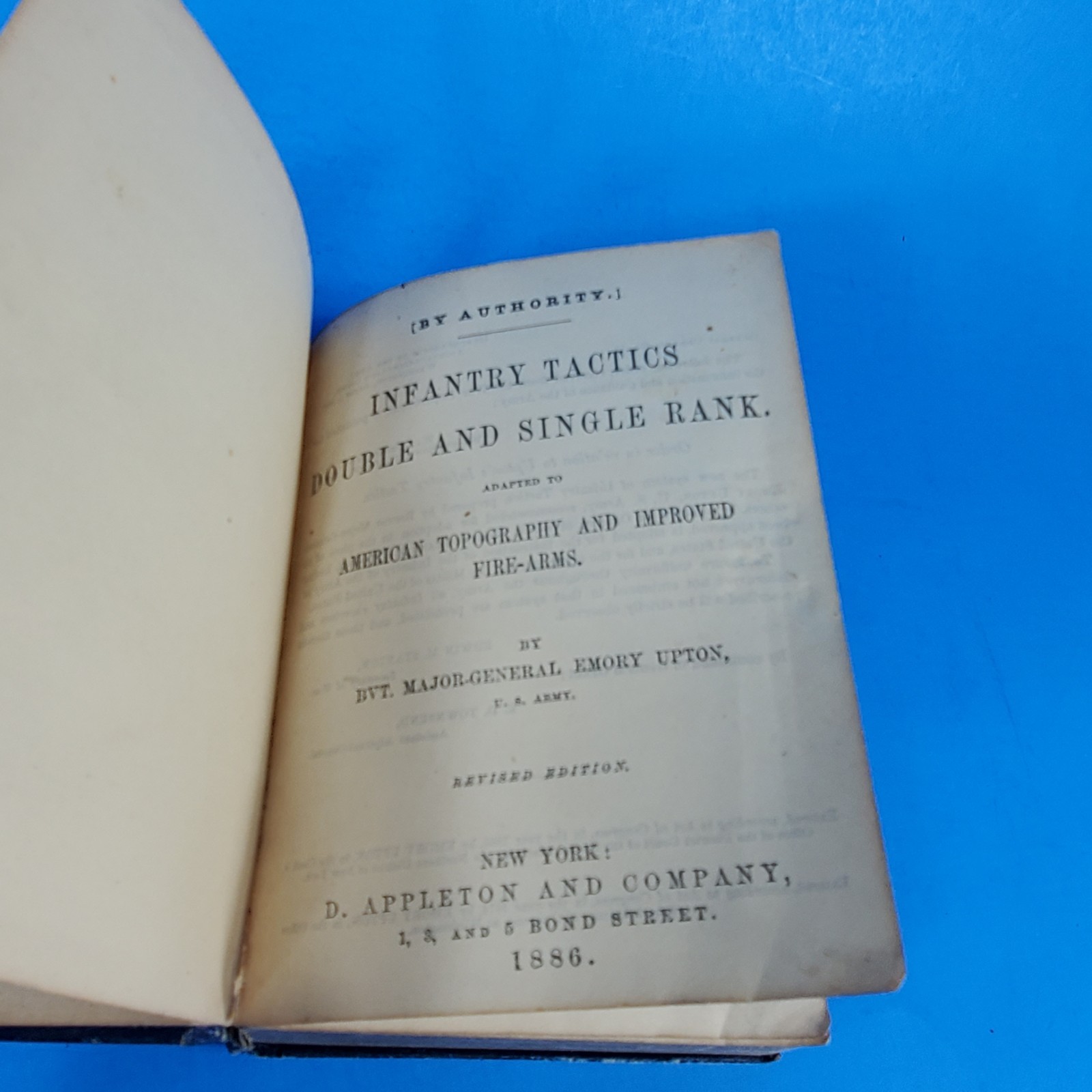United States Army Infantry Tactics Book Upton 1886 American Military Antique