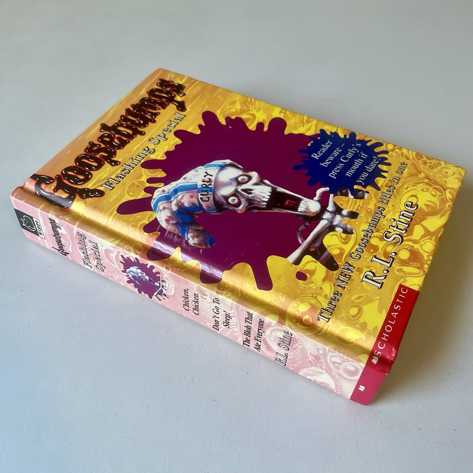 Goosebumps Flashing Special 1997 UK Hardcover R.L. Stine Compilation #53 #54 #55