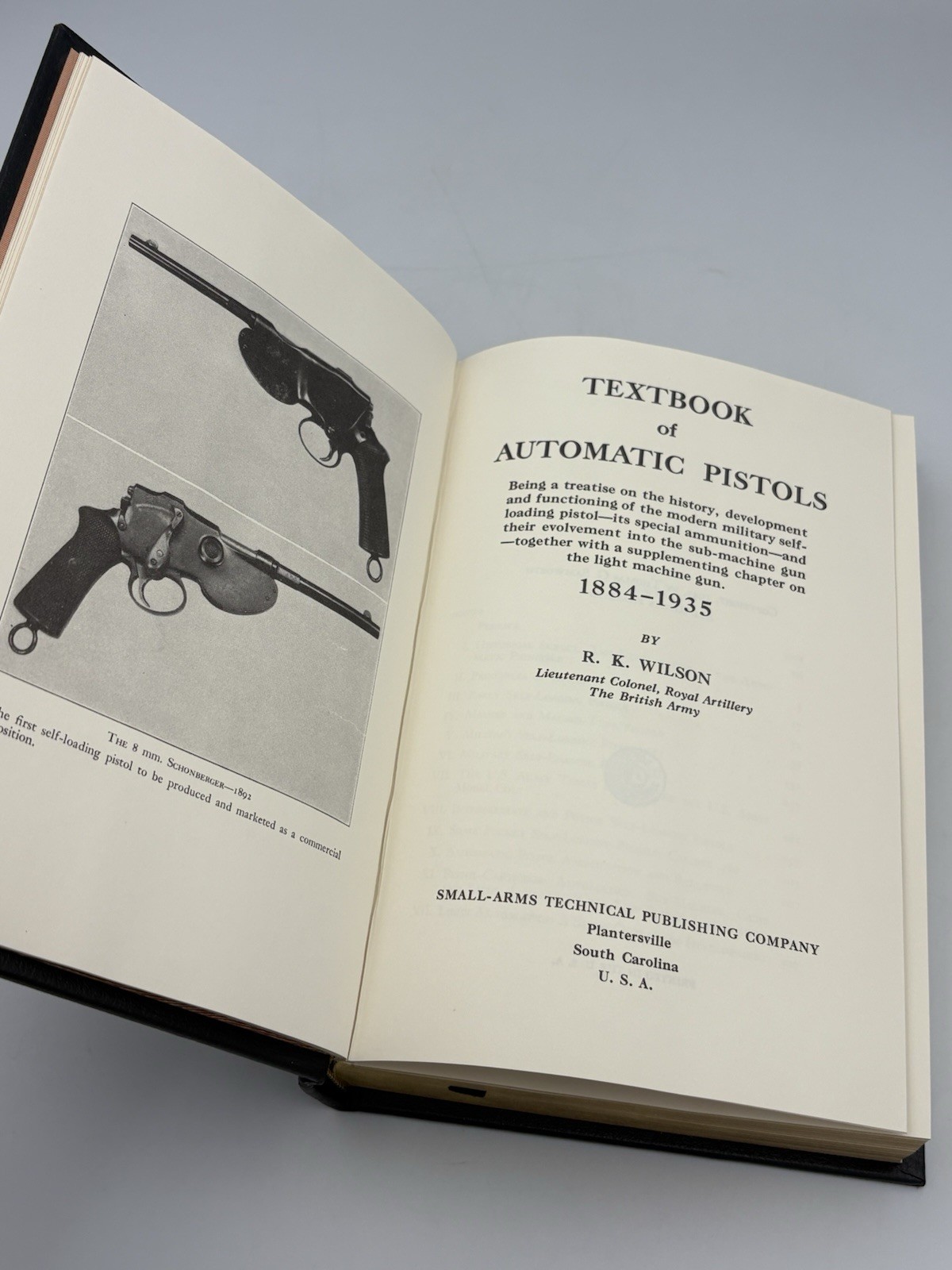 Textbook Of Automatic Pistols By Wilson Special Edition Leather Bound HC