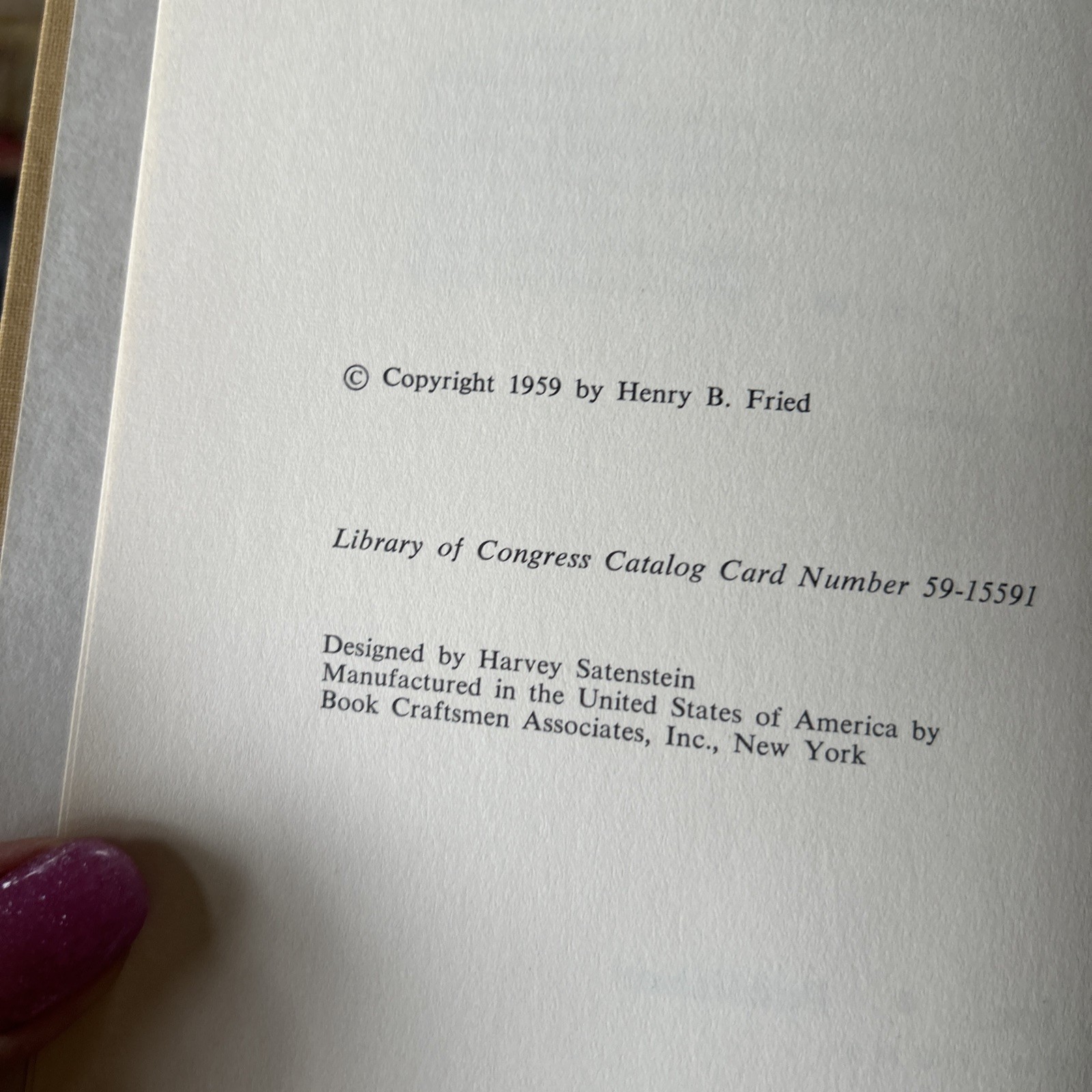 THE WATCH ESCAPEMENT By Henry B. Fried Hardback 1959 DJ Vintage 1st Edition