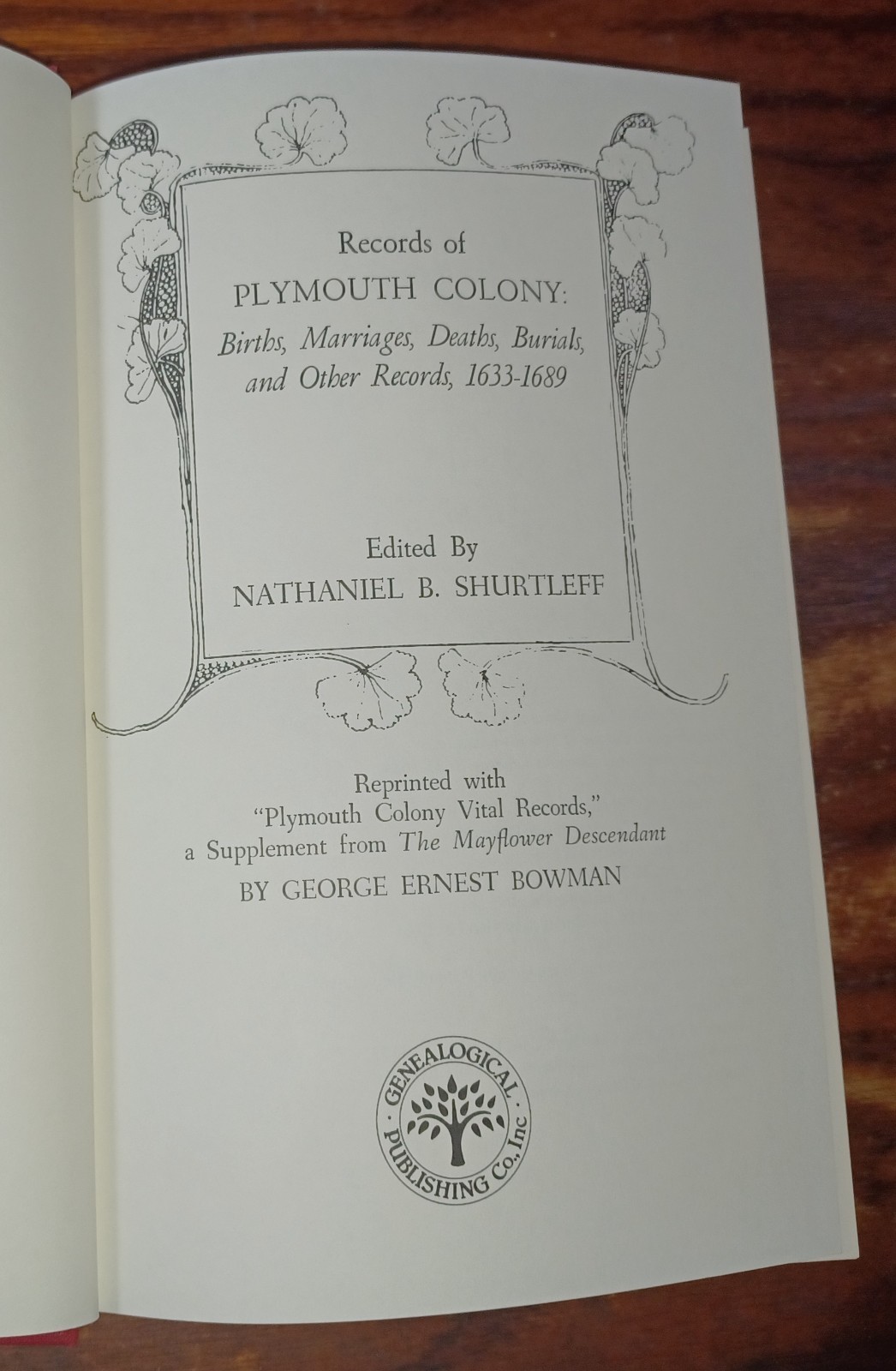 Colony of New Plymouth in New England 1633-1689: MISCELLANEOUS RECORDS HB