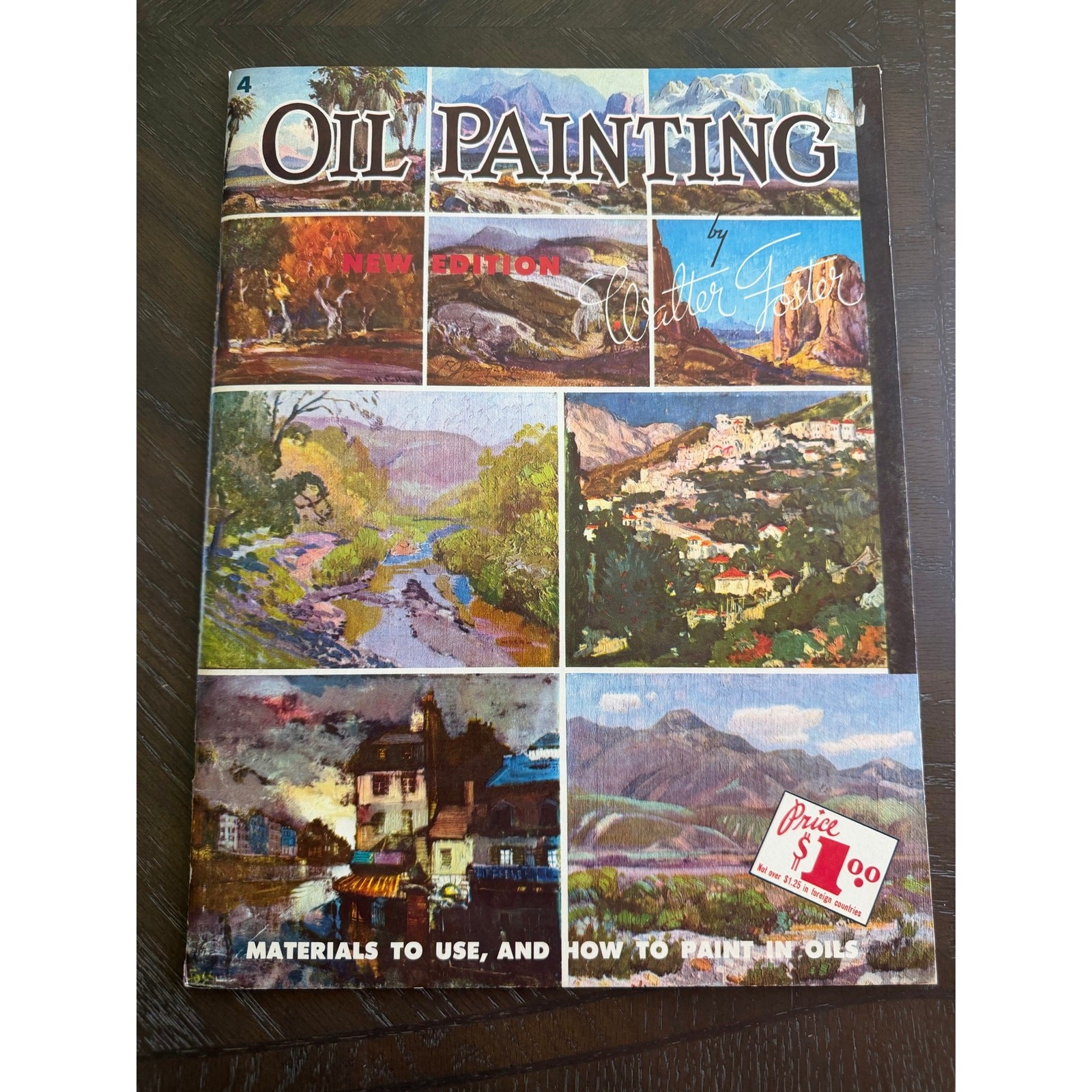 Vintage 1965 Walter Foster Oil Painting Book No 4 New Edition Art Instruction