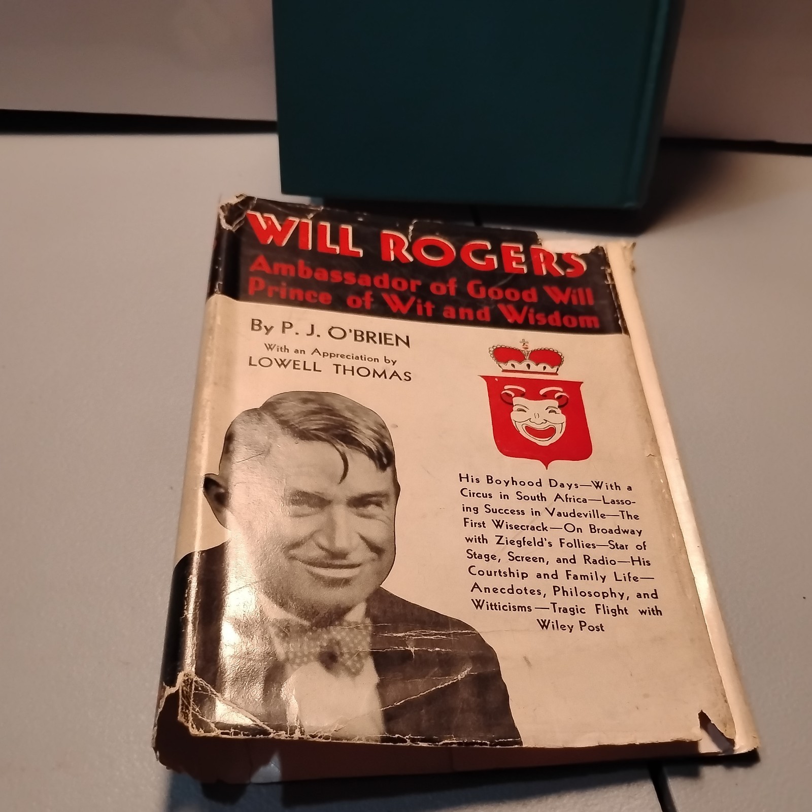 WILL ROGERS: „Ambassador of Good Will .. “ HC 1935 by P.J. O’BRIEN – scarce DJ