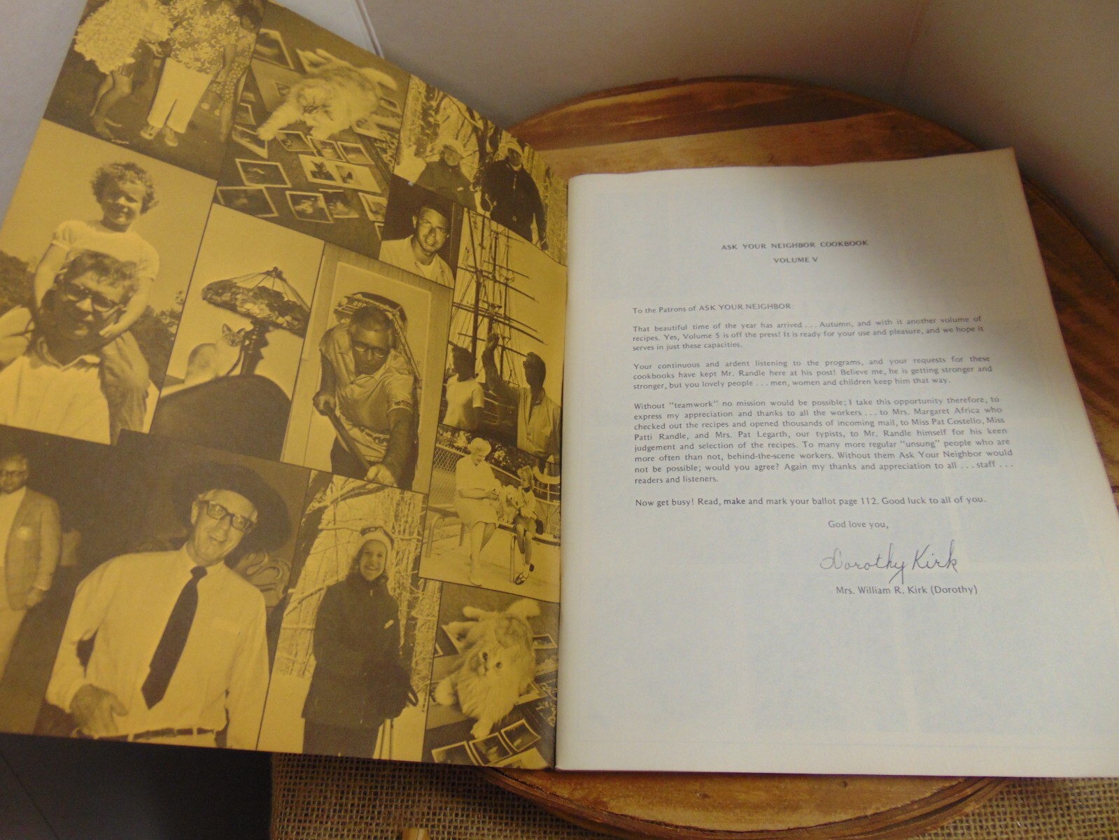 Ask Your Neighbor Recipes Bill Randle WERE Vintage Cookbook 1972 – 110 pages