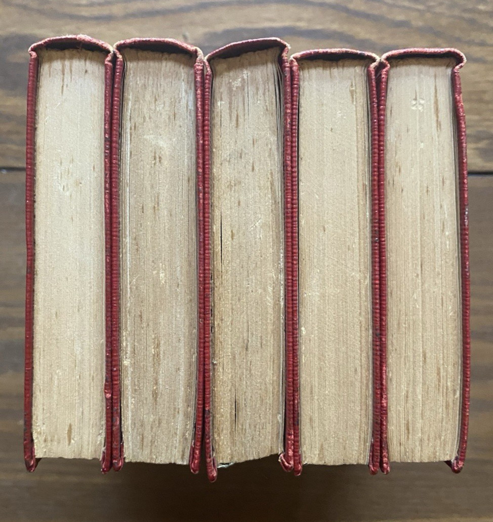 1909 Best of World Classics Funk & Wagnalls Lot of 5 Red Books