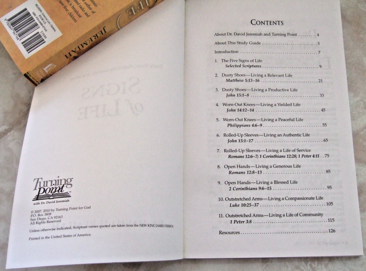 DR. DAVID JEREMIAH PAPERBACK BOOK & STUDY GUIDE SIGNS OF LIFE 2007