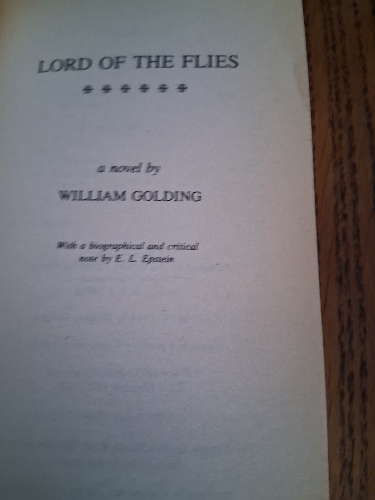 lord of the flies paperback