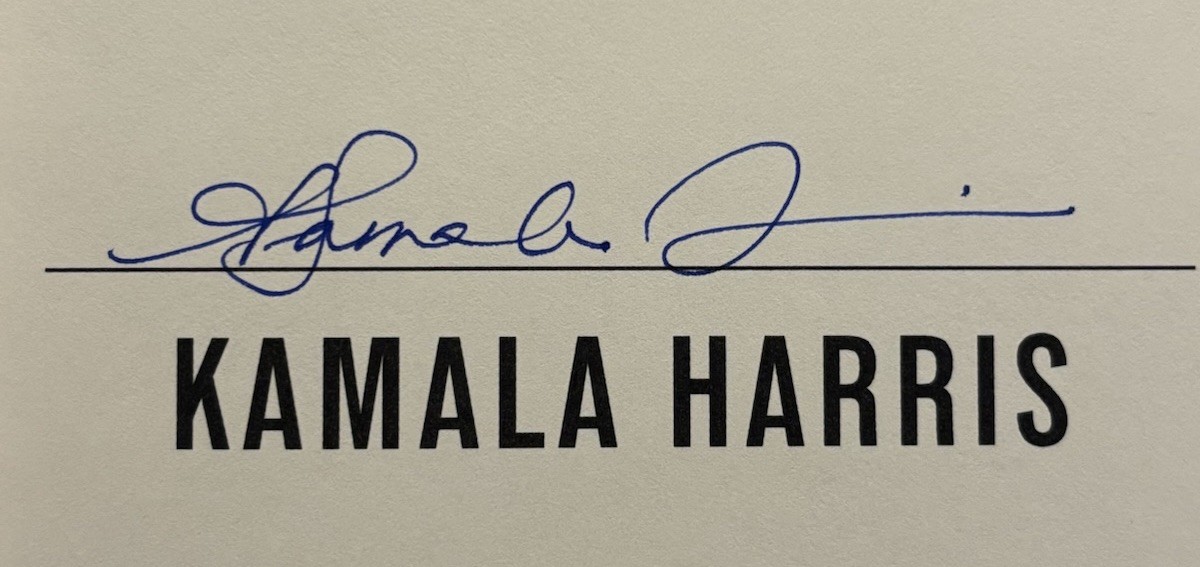 KAMALA HARRIS SIGNED AUTOGRAPHED 107 DAYS HC BOOK 1ST ED. SHIPS ASAP BIDEN #10