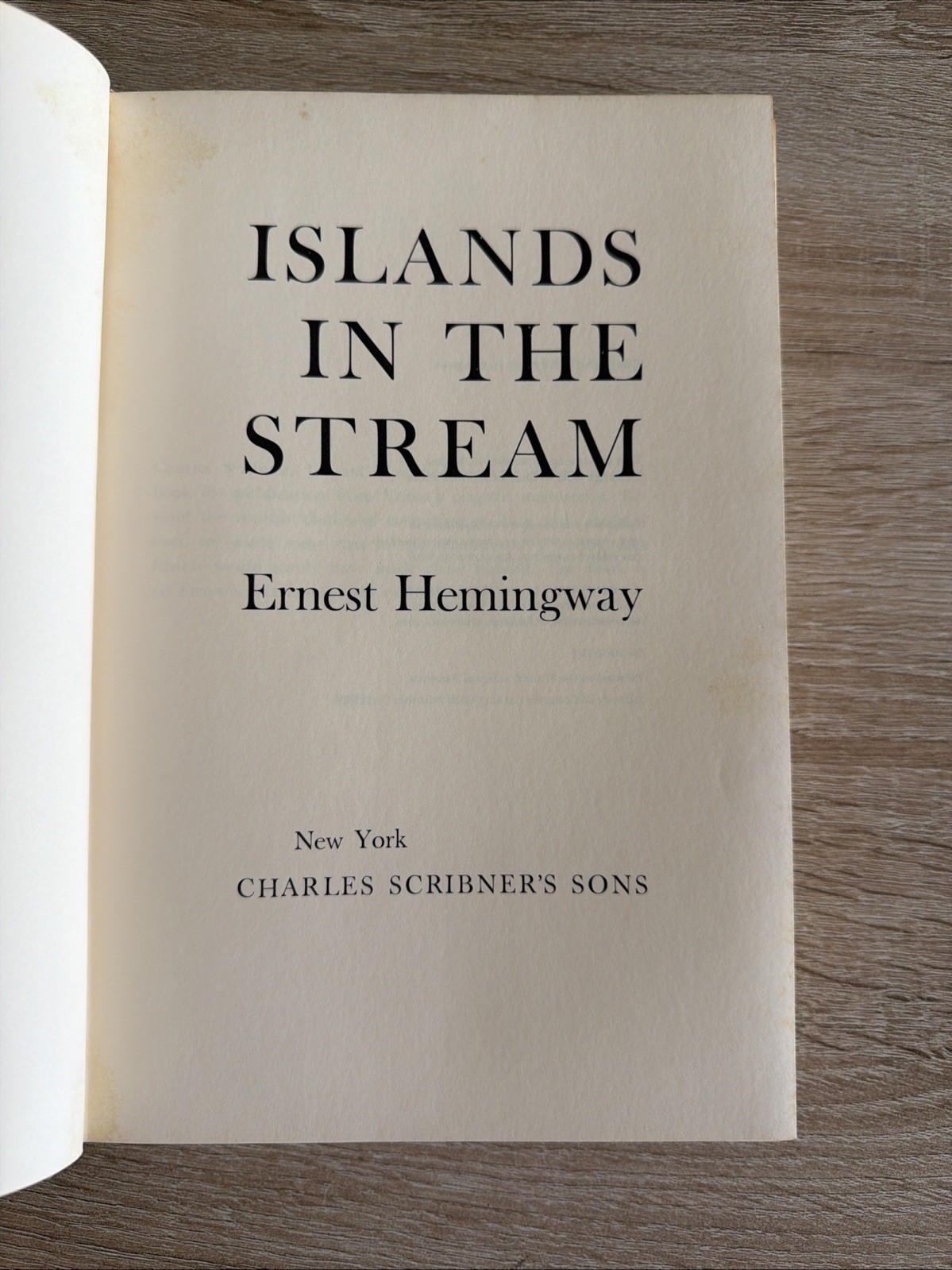 Islands in the Stream by Ernest Hemingway 1970 First Printing with Dust Jacket