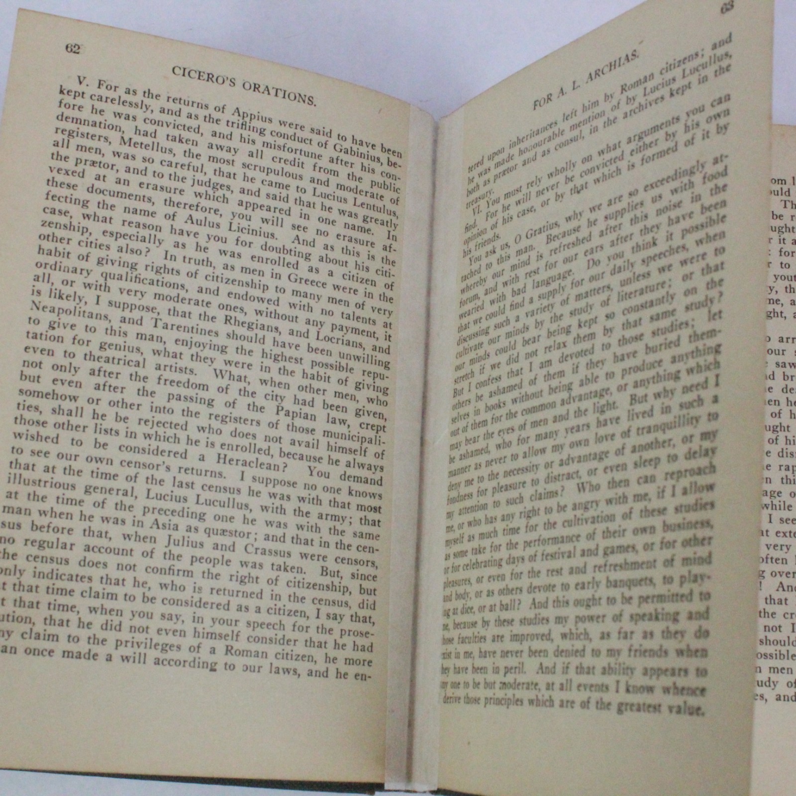Select Orations of Cicero, Handy Book Company, Harrisburg, PA (1910s, HC)