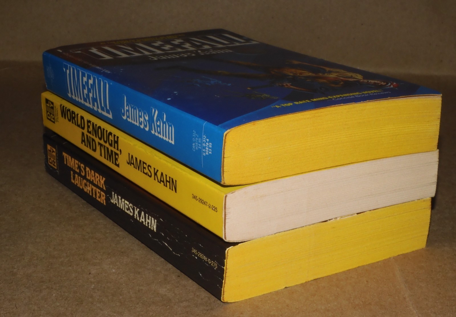 JAMES KAHN 1980s Lot 3 Sci-Fi Space Opera NEW WORLD TRILOGY: TIMEFALL + 2 VGC!