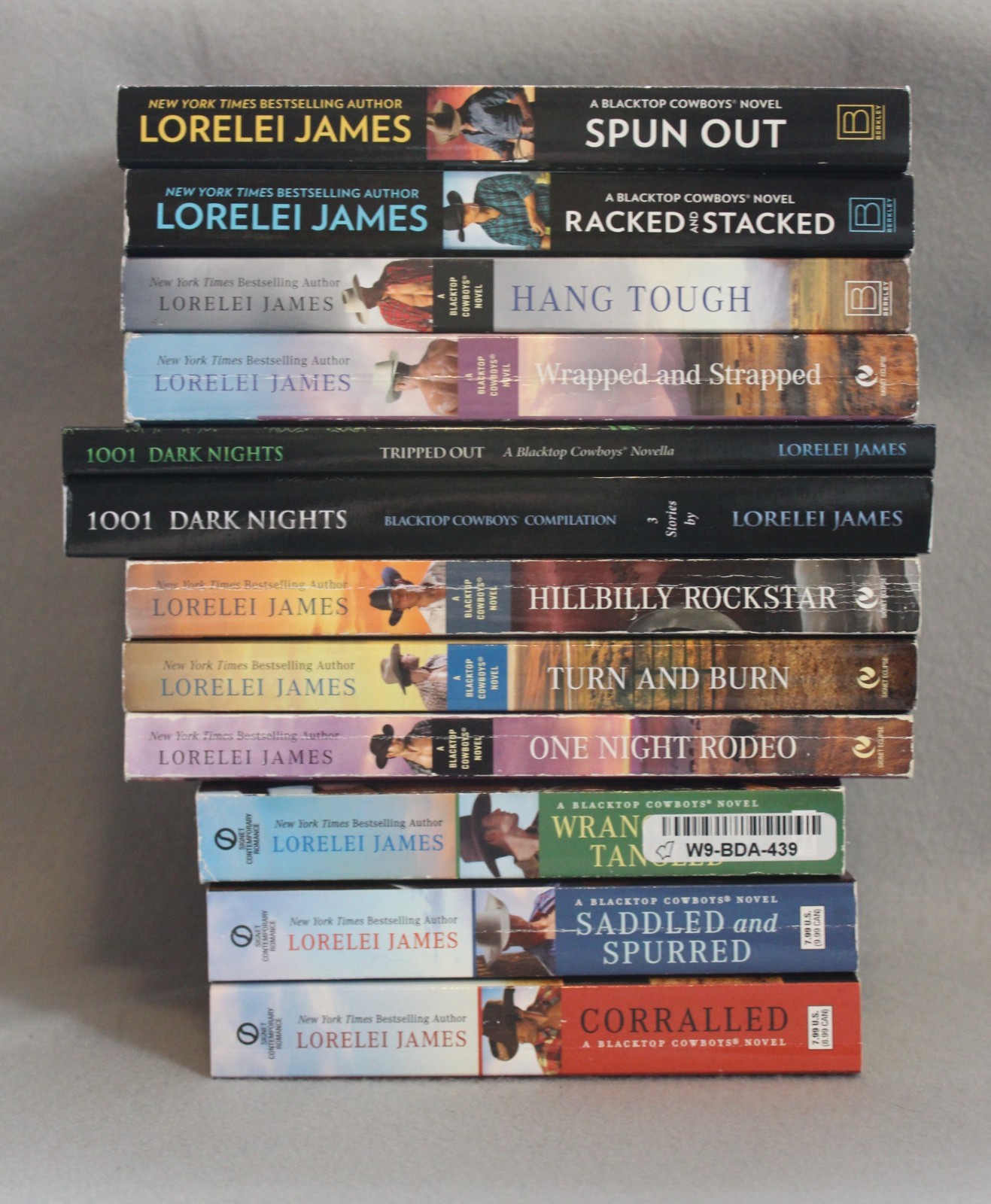 Blacktop Cowboys Series 14 Titles in 12 PBs Lorelei James PB Novellas USED Good