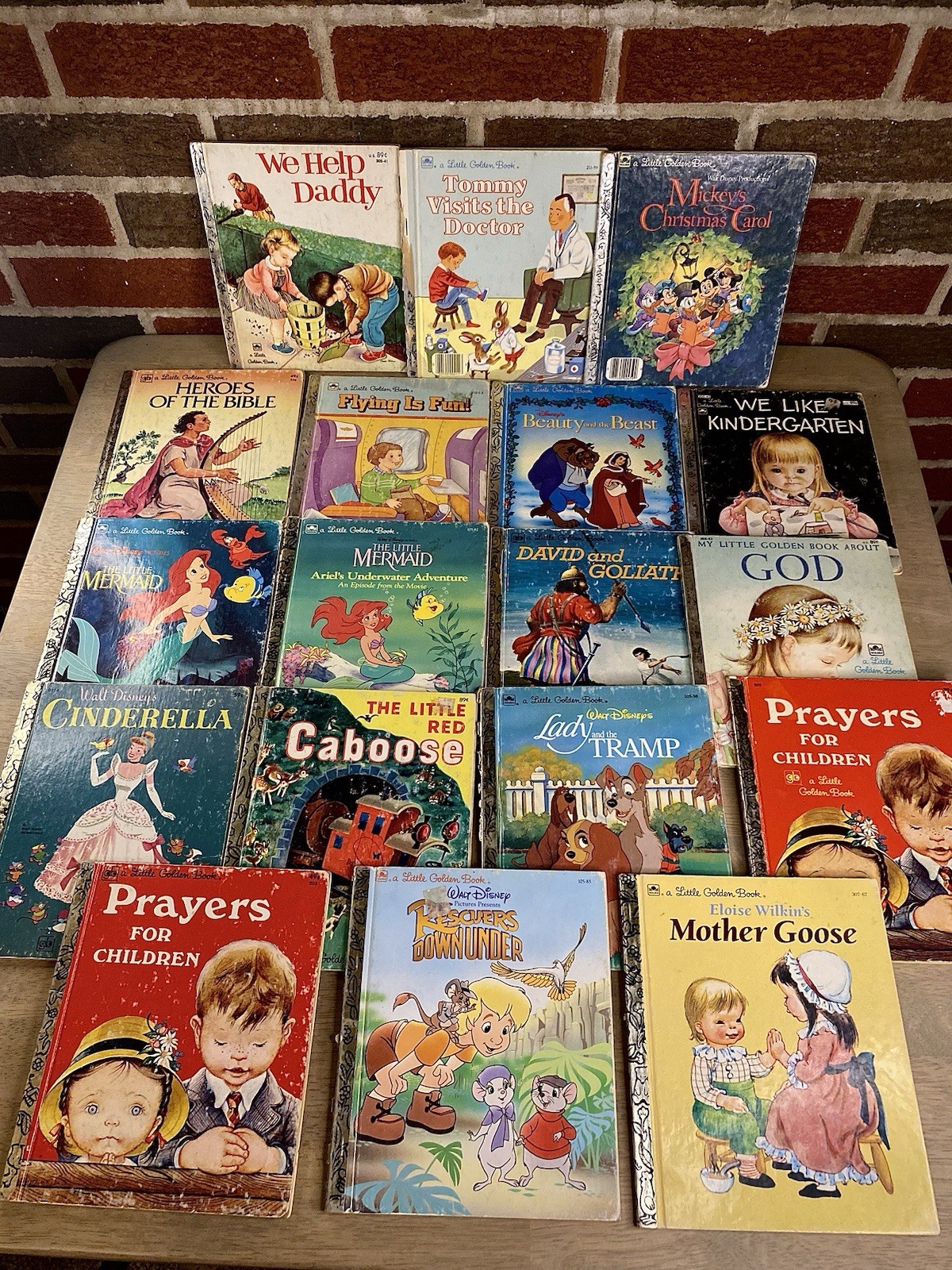 Little Golden Books Lot of 18 Mixed Titles Disney Childrens Picture Books Vtg