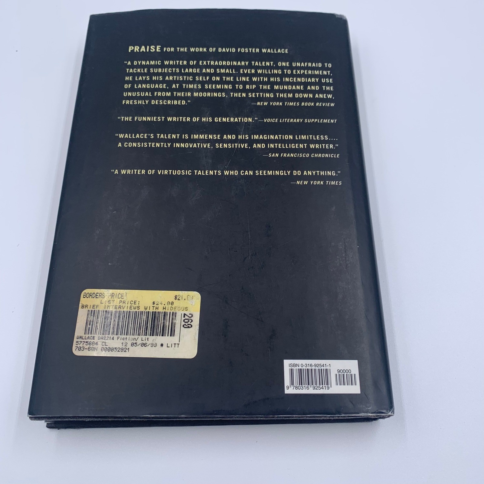 David Foster Wallace Brief Interviews with Hideous Men 1ST EDITION