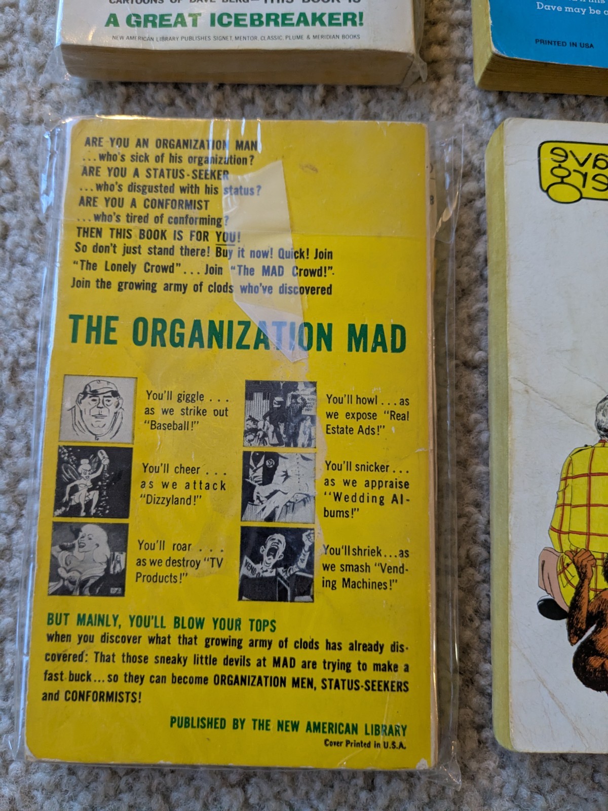 MAD Magazine Paperback Lot 8 Vintage Al Jaffee Dave Berg William Gaines 1970s
