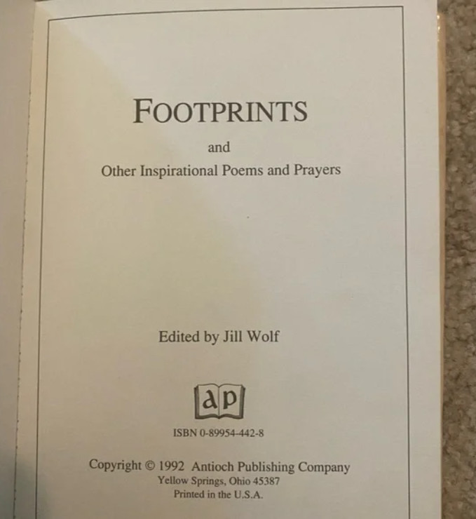 Footprints and Other Inspirational Poems and Prayers Book