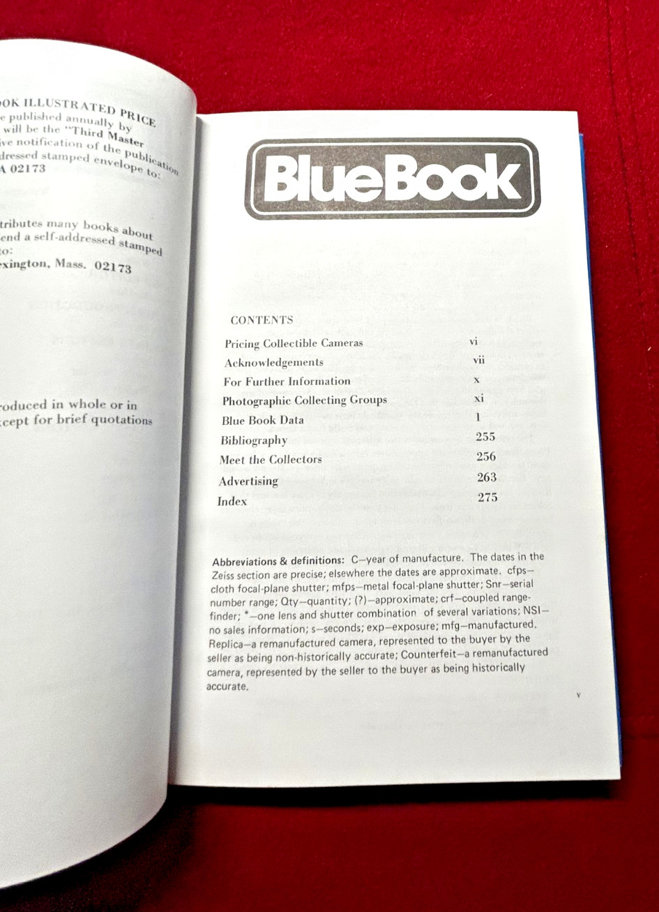 Blue Book Illustrated Price Guide to Collectible and Useable Cameras 2nd Mast Ed