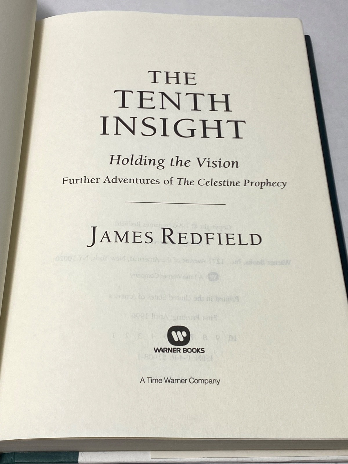 The Tenth Insight by James Redfield 1996 FIRST EDITION/PRINTING HC/DJ
