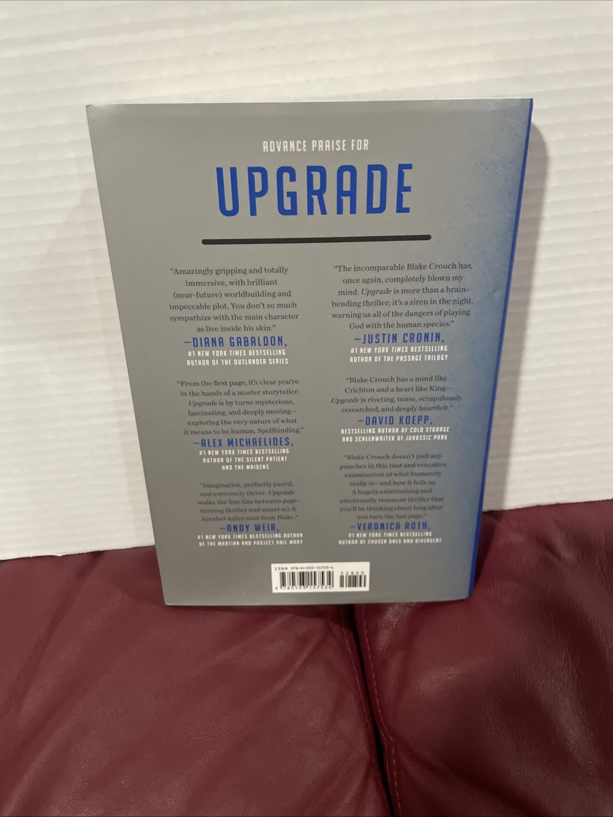 Blake Crouch SIGNED Upgrade Hardcover